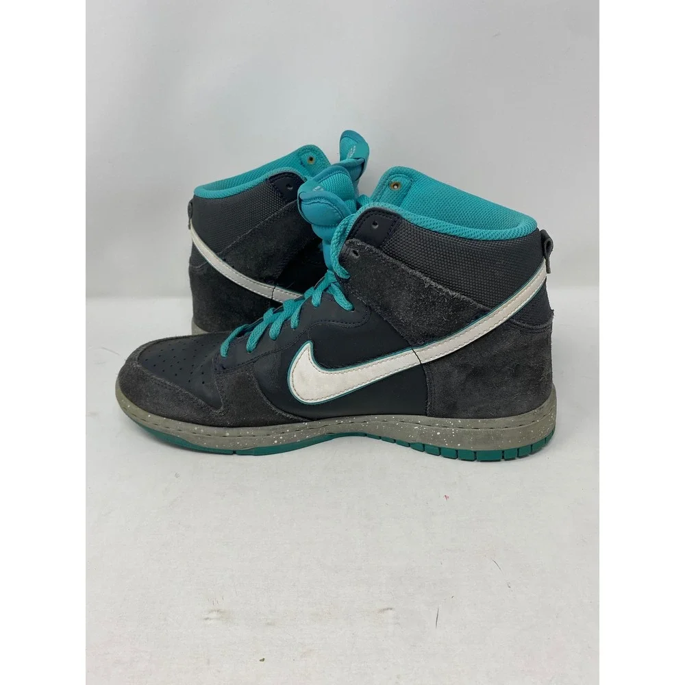 Nike Dunk High Dark Grey Dynamic Blue White Speckled 317982-052 Mens 11